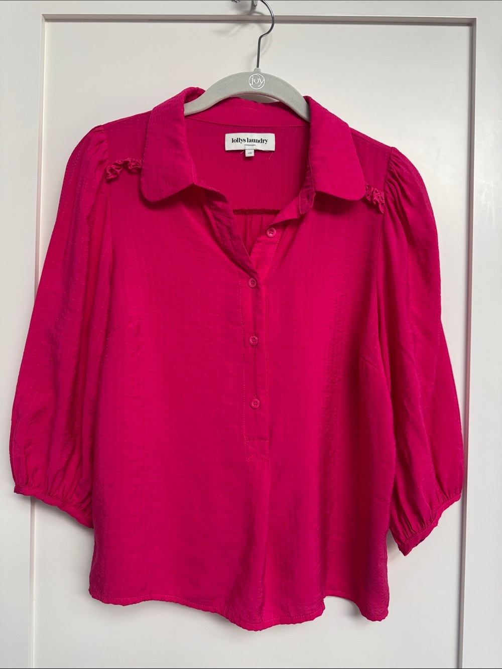 lollys laundry | Women's Bright Fuchsia Button-Front Shirt